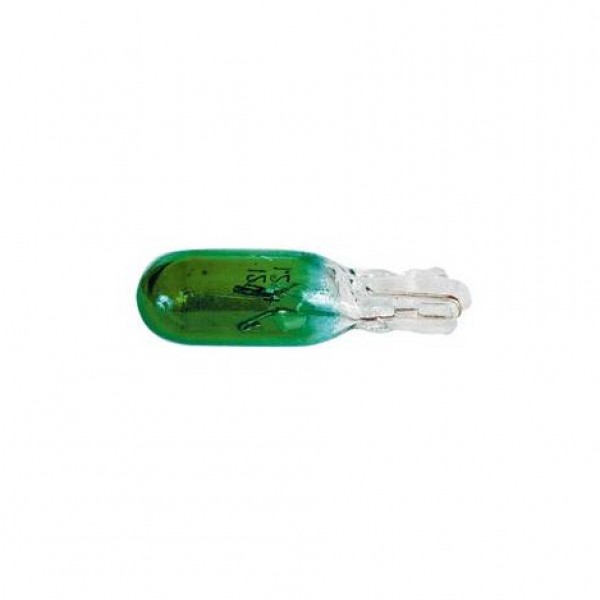 Lámparas wedge 12v 1.2w (t5) w2x4.6d verde.blist 2 ud