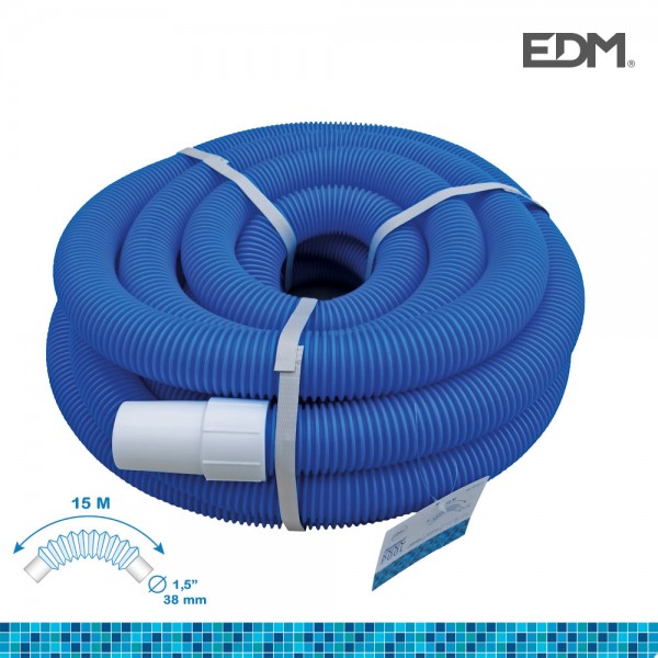 Manguera autoflotante color azul ø3,8 cm x 15 m