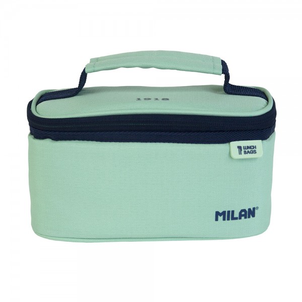 Bolsa isotérmica porta alimentos, serie 1918, verde con 1 recipiente 1,5 l