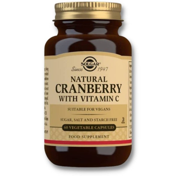 Solgar Arandano Rojo con Vitamina C 60 Capsulas 