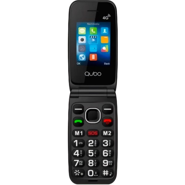 Qubo senior neo2nw-bk 4g negro / móvil 2.4"